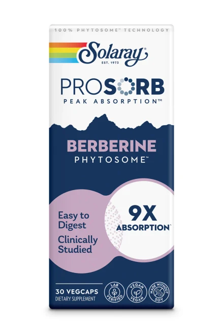 Formulated for 9X absorption and peak bioavailability, while being easy to digest†
With 550 mg of clinically studied BerbeVis® Phytosome™ standardized to 30% berberine 
This cutting-edge phytosomal delivery format optimizes berberine’s bioabsorption profile
Berberine is a beneficial compound found in a variety of plants, including the herb Berberis aristata, long used in Ayurvedic medicine
Powerful wellness support in just 1 capsule