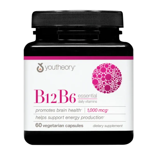  B12 B6 Essential Daily Vitamins, 60 Vegetarian Capsules