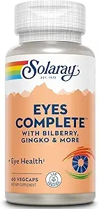 Solaray Eyes Complete With Bilberry, Ginkgo & More 60 Vegcaps