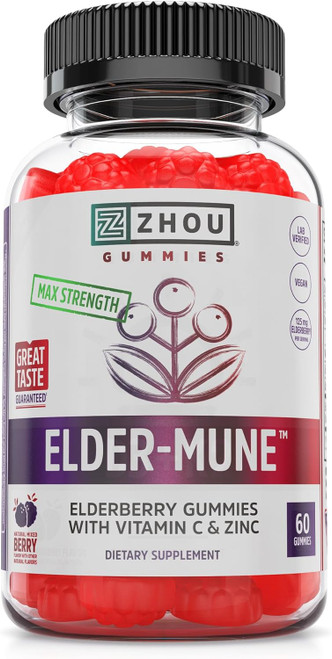 ZHOU Elder-Mune With Vitamin C & Zinc 60 Gummies