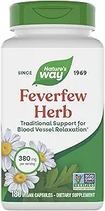 Nature's Way Feverfew 380 mg 180 Vegan Capsules 
