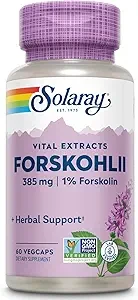 Solaray Vital Extracts Forskohlii 385 mg 1% Forskolin 60 Vegcaps