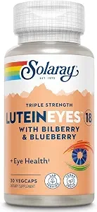 Solaray Triple Strength Lutein Eyes (With Bilberry & Blueberry) 18 mg 30 Vegcaps