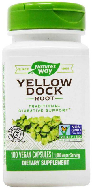 Nature's Way Yellow Dock Root 1,000 mg 100 Vegan Capsules