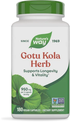 Nature's Way Gotu Kola Herb  950 mg 180 Vegan Capsules