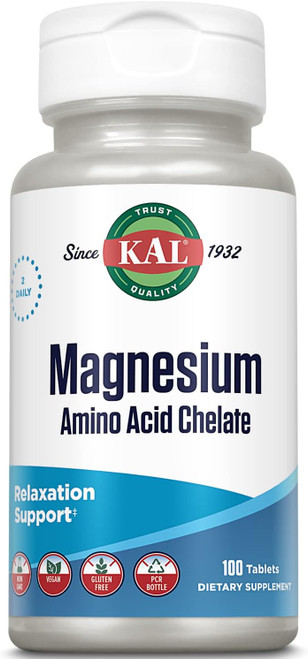 KAL Magnesium Amino Acid Chelated 100 Tablets