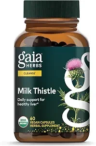 GAIA Herbs Milk Thistle 750 mg 60 Vegan Capsules