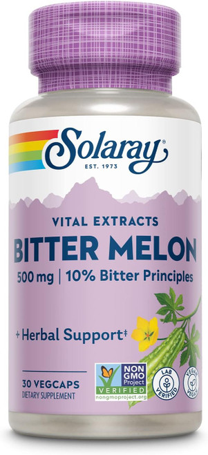 Solaray Vital Extracts Bitter Melon 500 mg 10% Bitter Principles 30 Vegcaps