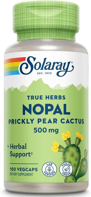 Solaray True Herbs Nopal Prickly Pear Cactus 500 mg  100 Vegcaps