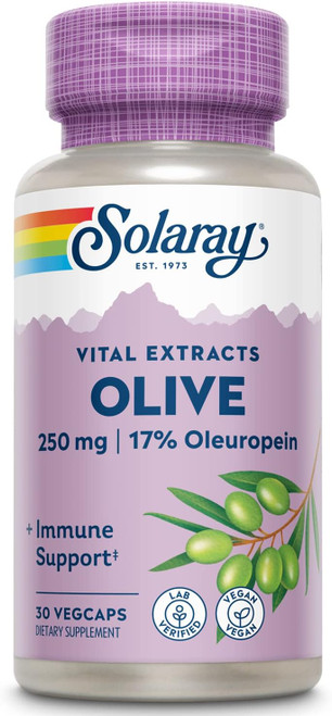 Solaray Vital Extracts Olive 250 mg 17% Oleuropein 30 Vegcaps