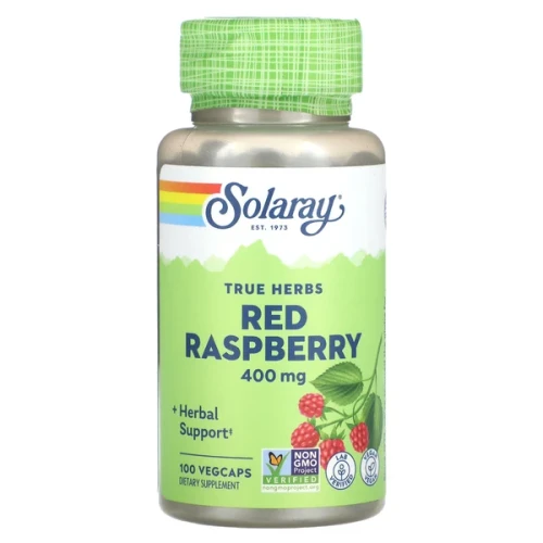 Solaray True Herbs Red Raspberry 400 mg 100 Vegcaps