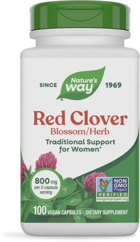 Nature's Way Red Clover 800mg 100 Vegan Capsules