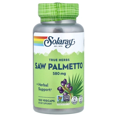 Solaray True Herbs Saw Palmetto 580 mg 100 Vegcaps