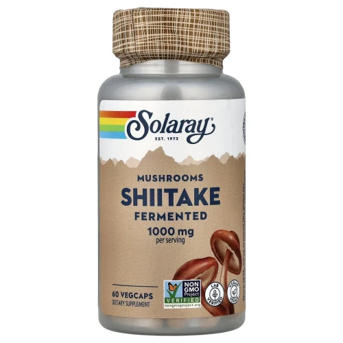 Solaray Shitake Mushrooms Fermented 1000 mg 60 Vegcaps