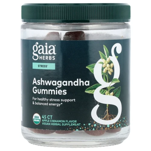 GAIA Herbs Ashwagandha Gummies (45 count) -Apple Cinnamon Flavor
