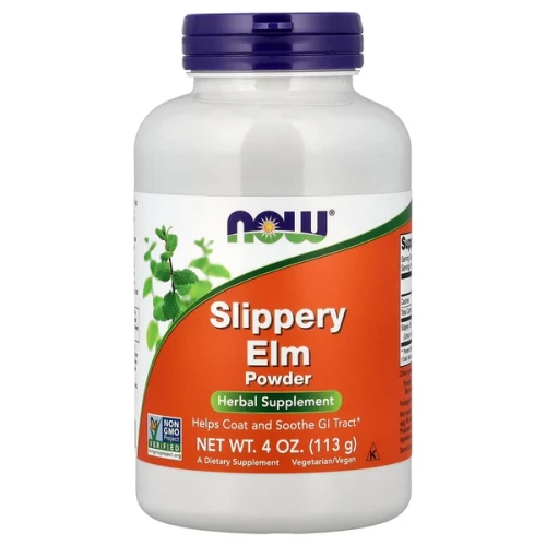 NOW Slippery Elm Powder 1500 mg 4 oz