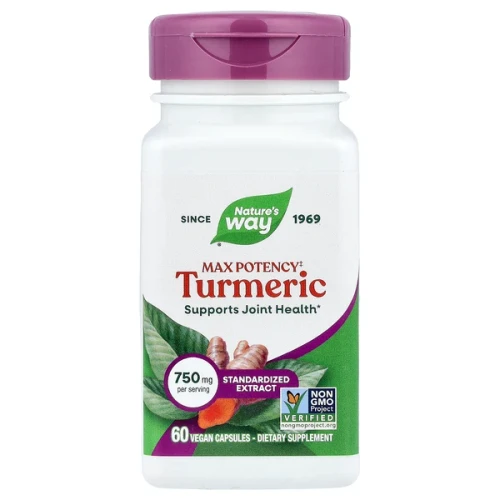 Nature's Way Turmeric Max Potency 750 mg 60 Vegan Capsules