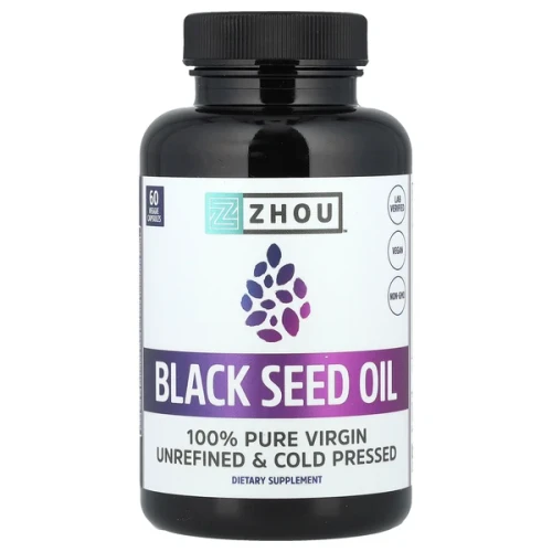 ZHOU Black Seed Oil 1300 mg 60 Veggie Capsules