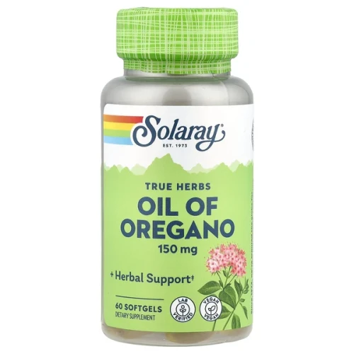Solaray True Herbs Oil of Oregano 150 mg 60 Softgels