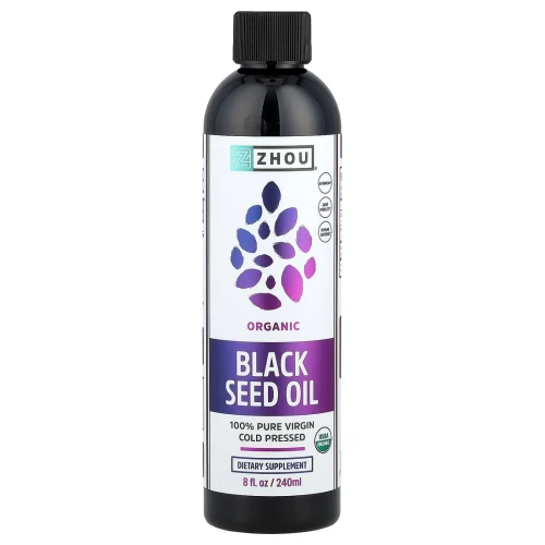 ZHOU Organic Black Seed Oil 100% Pure Virgin Cold-Pressed 8 fl oz