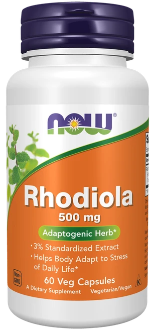 NOW Rhodiola 500 mg 60 Veg Capsules