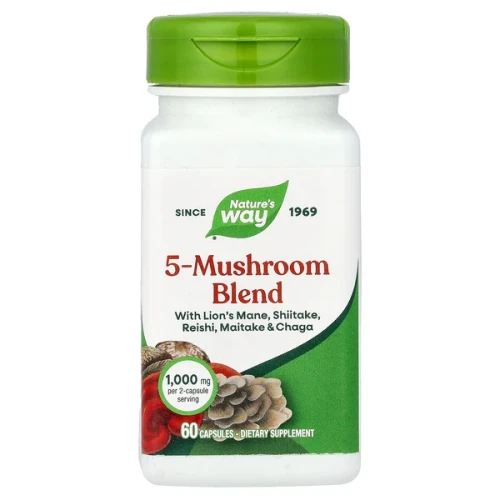 Nature's Way 5-Mushroom Blend 1000 mg 60 Capsules 