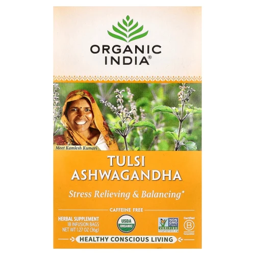 Organic India Tulsi Ashwagandha 18 Infusion Tea Bags