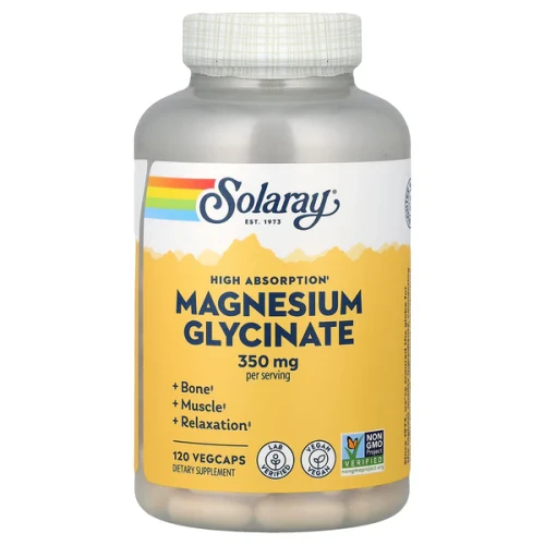 Solaray High Absorption Magnesium Glycinate 350 mg 350 Vegcaps