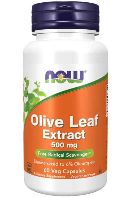 NOW Olive Leaf Extract 500 mg 60 Veg Capsules 