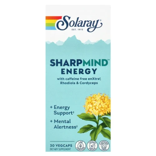 Solaray Sharp Mind Energy 30 Vegcaps 