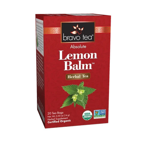 Bravo Tea Absolute Lemon Balm Herbal Tea 20 Tea Bags (1 Single Box)