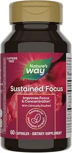 Nature's Way Sustained Focus 60 Capsules (Caffeine-Free)