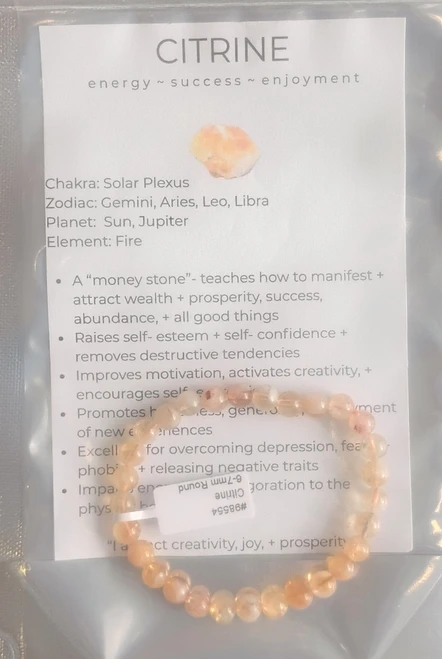 Citrine Crystal Bracelet