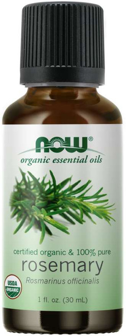 NOW 100% Pure Rosemary Essential Oil, Certified Organic - 1 oz.