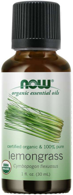 NOW® 100% Pure Lemongrass Essential Oil, Certified Organic - 1 NOW® 100% Pure Lemongrass Essential Oil, Certified Organic - 1
