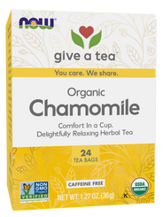 NOW Organic Chamomile Tea (1 Box With 24 Tea Bags)