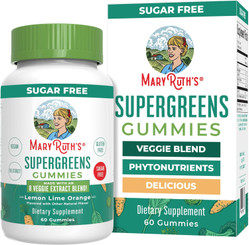 Mary Ruth's Supergreens Gummies 60 count (Lemon/Lime/Orange)