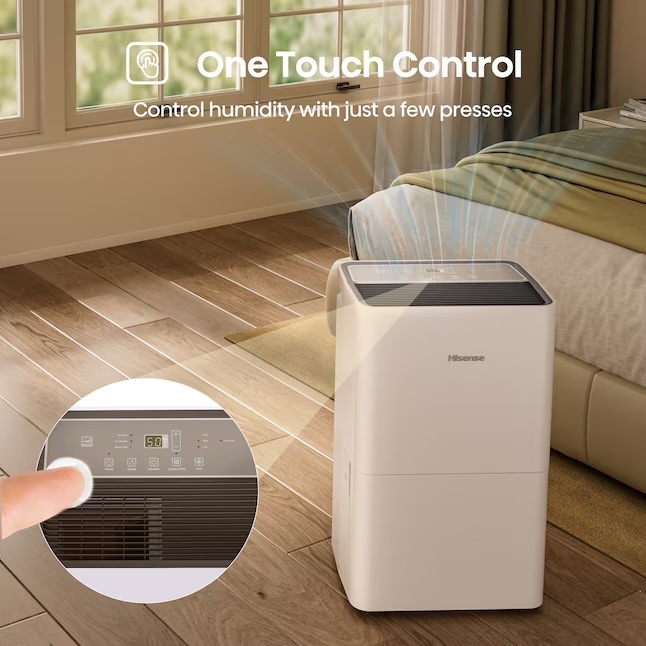 One Touch Control: Control humidity with just a few presses.