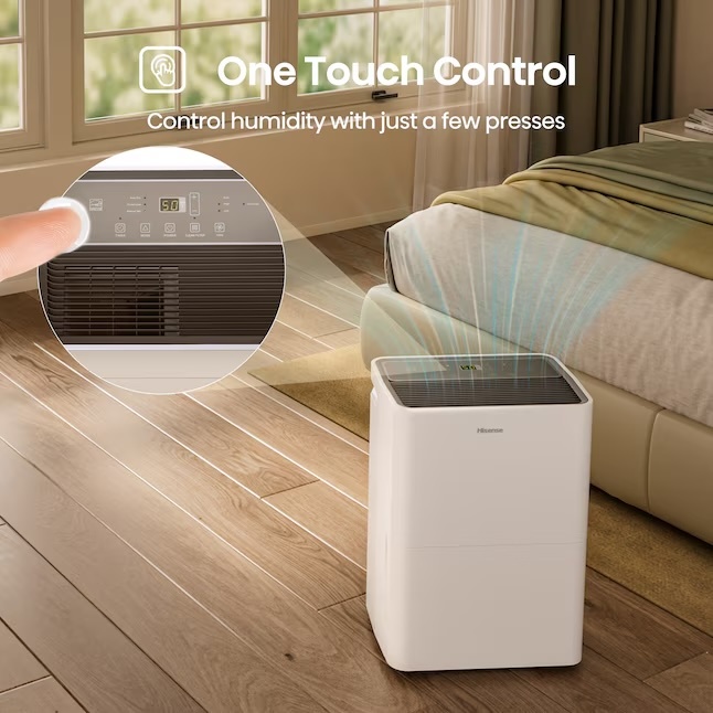 One Touch Control: Control humidity with just a few presses.
