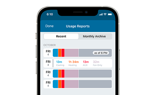 Sensi app on mobile phone