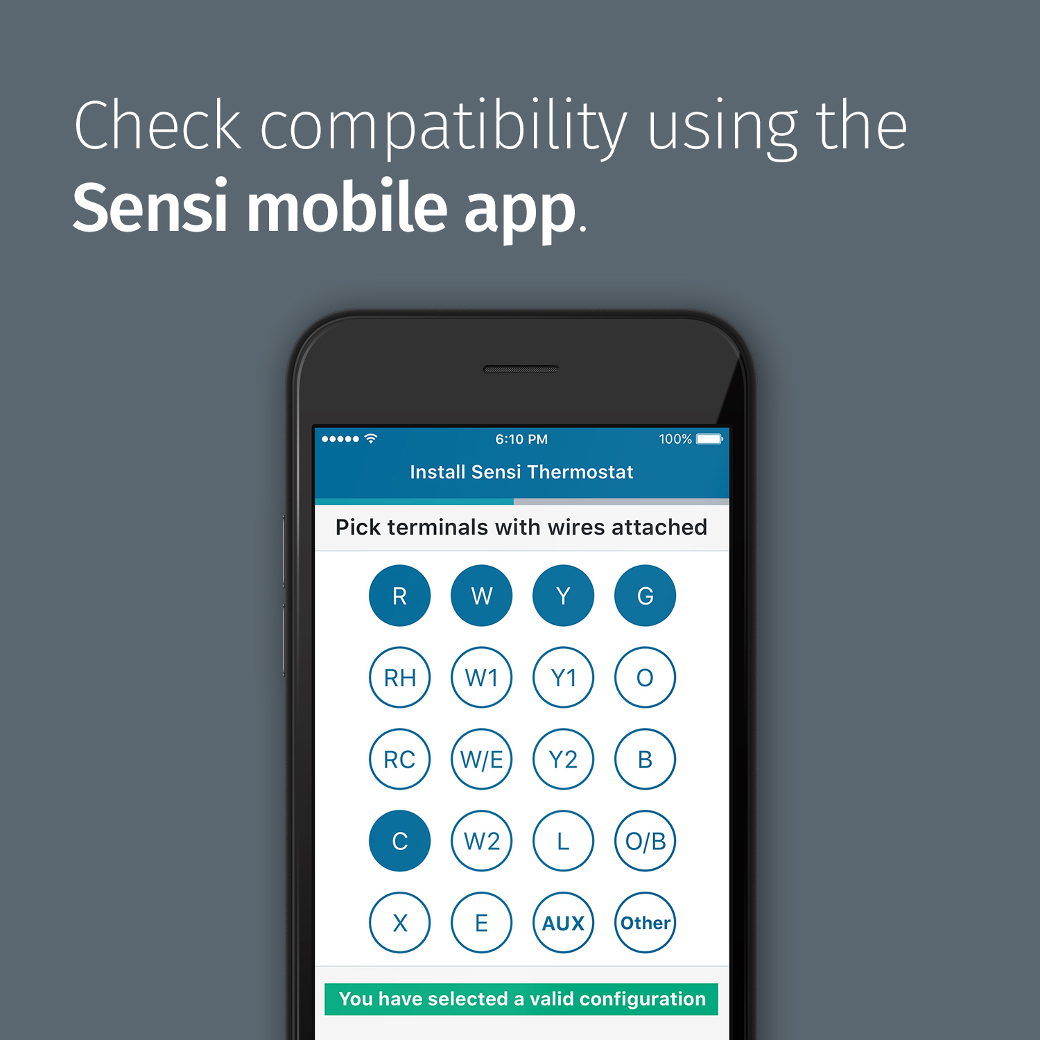 Check compatibility using the Sensi mobile app