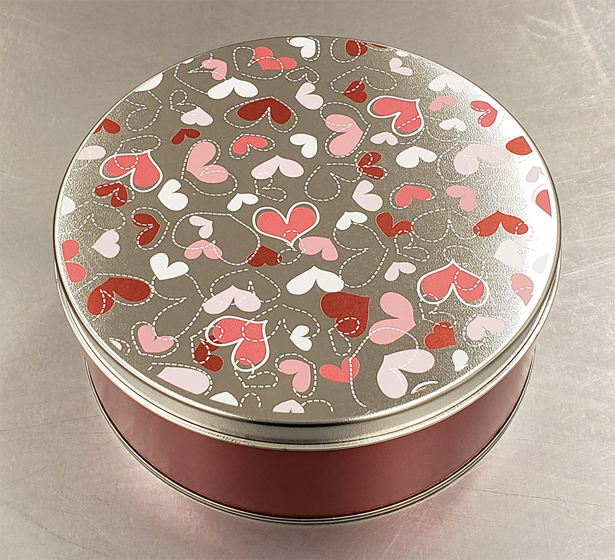 Fluttering Hearts Print Tin of The Dangerous Stuff