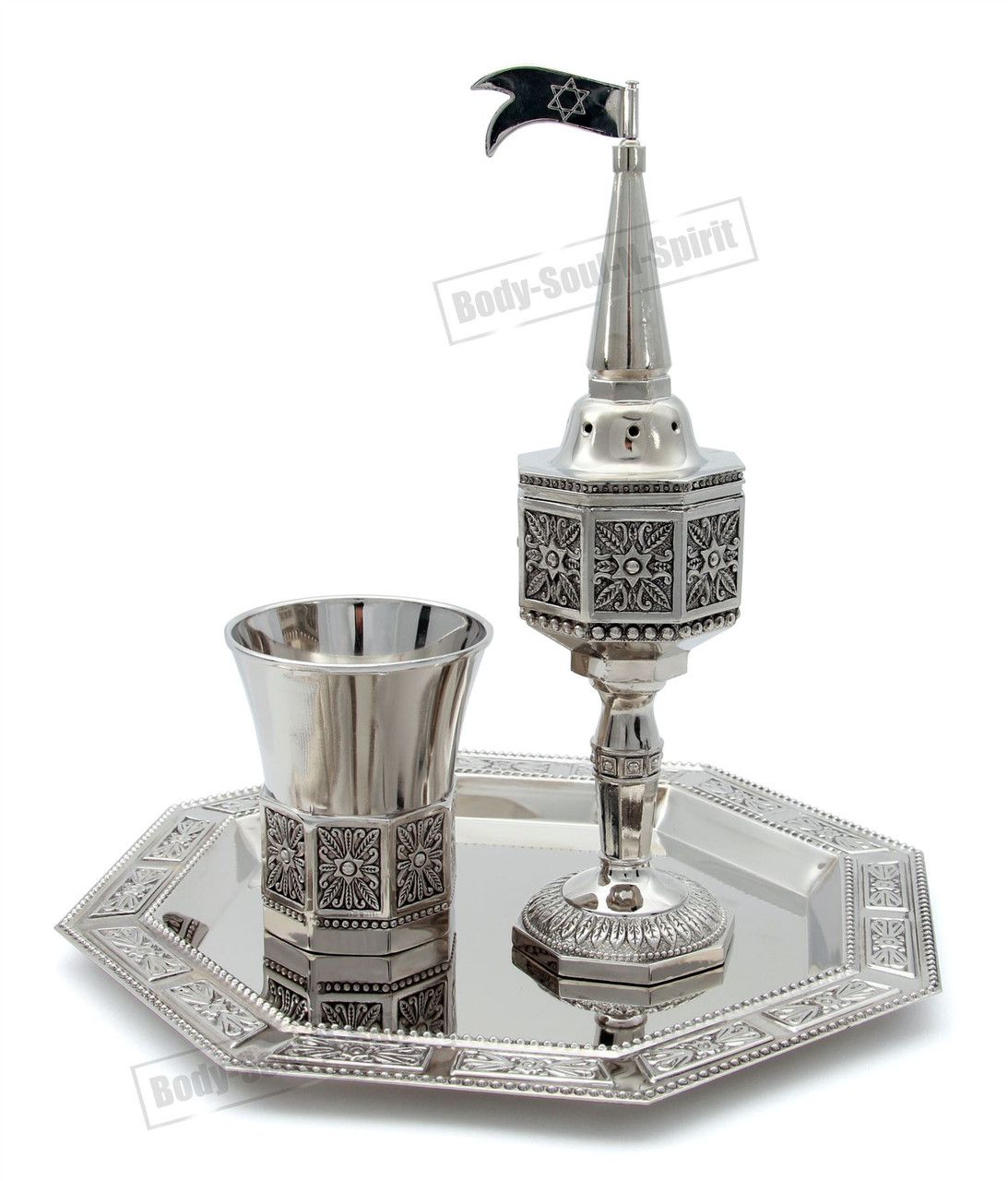 Holy KabalaTraditional Candle Spices Havdalah Set Kiddush Cup Fragrance  Judaica