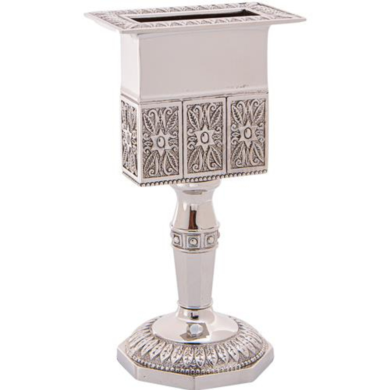 Traditional Holyland Nickel SPECIAL Havdalah Candle Holder 14 cm Judaica  Kabbala