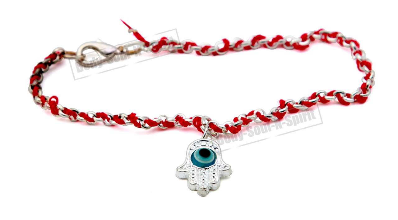 Buy Hamsa Bracelet with Blue Evil Eye Hamsa Hand in Hamsa ...