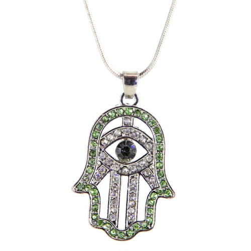 Hamsa Necklace Hand of God Green Evil Eye lucky Charm spiritual Pendant Jewish Judaica Kabbalah Hamsa Necklace Hand of God Green Evil Eye lucky Charm spiritual Pendant Jewish Judaica Kabbalah