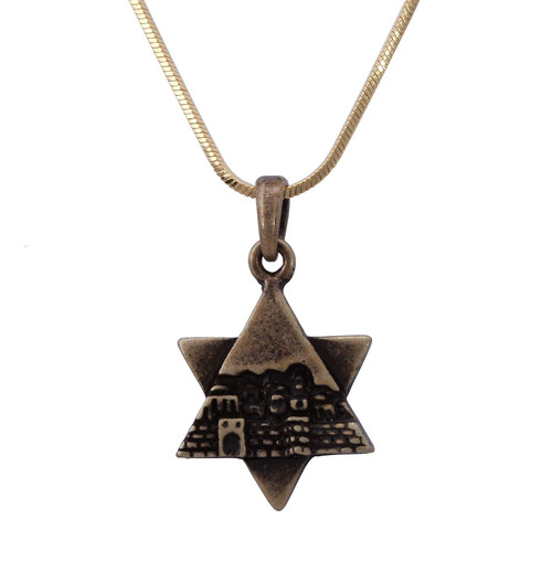 Star of David Magen Gold Plated Jerusalem special Pendant Necklace Judaica best idea Holy gift