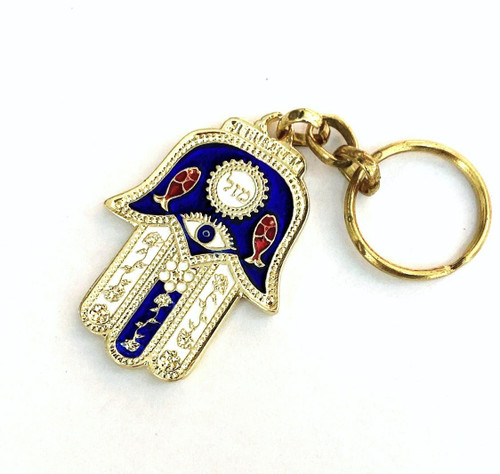Key Ring HAMSA HAND Chain Evil Eye Judaism Israel Lucky Charm Kabbalah - G Key Ring HAMSA HAND Chain Evil Eye Judaism Israel Lucky Charm Kabbalah - G