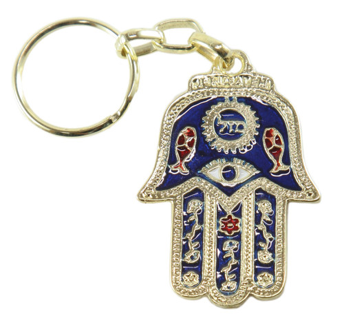 Key Chain "Mazal" Hamsa Lucky Ring EVIL EYE Jewish Judaica Amulet Hebrew Pendant Key Chain "Mazal" Hamsa Lucky Ring EVIL EYE Jewish Judaica Amulet Hebrew Pendant