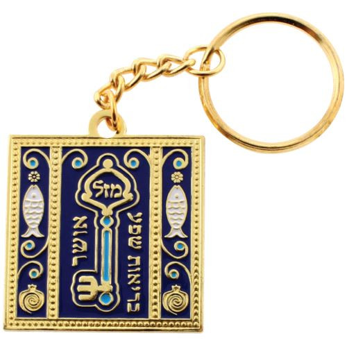 Jewish Judaica souvenir HOLYLAND Blessings Lucky CHARM KeyChain Ring EVIL EYE